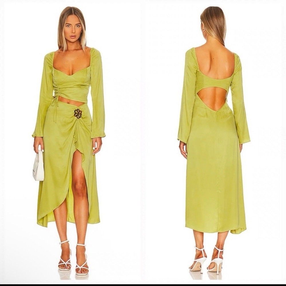 For Love And Lemons Lime Cutout Dress size Sm NWT
